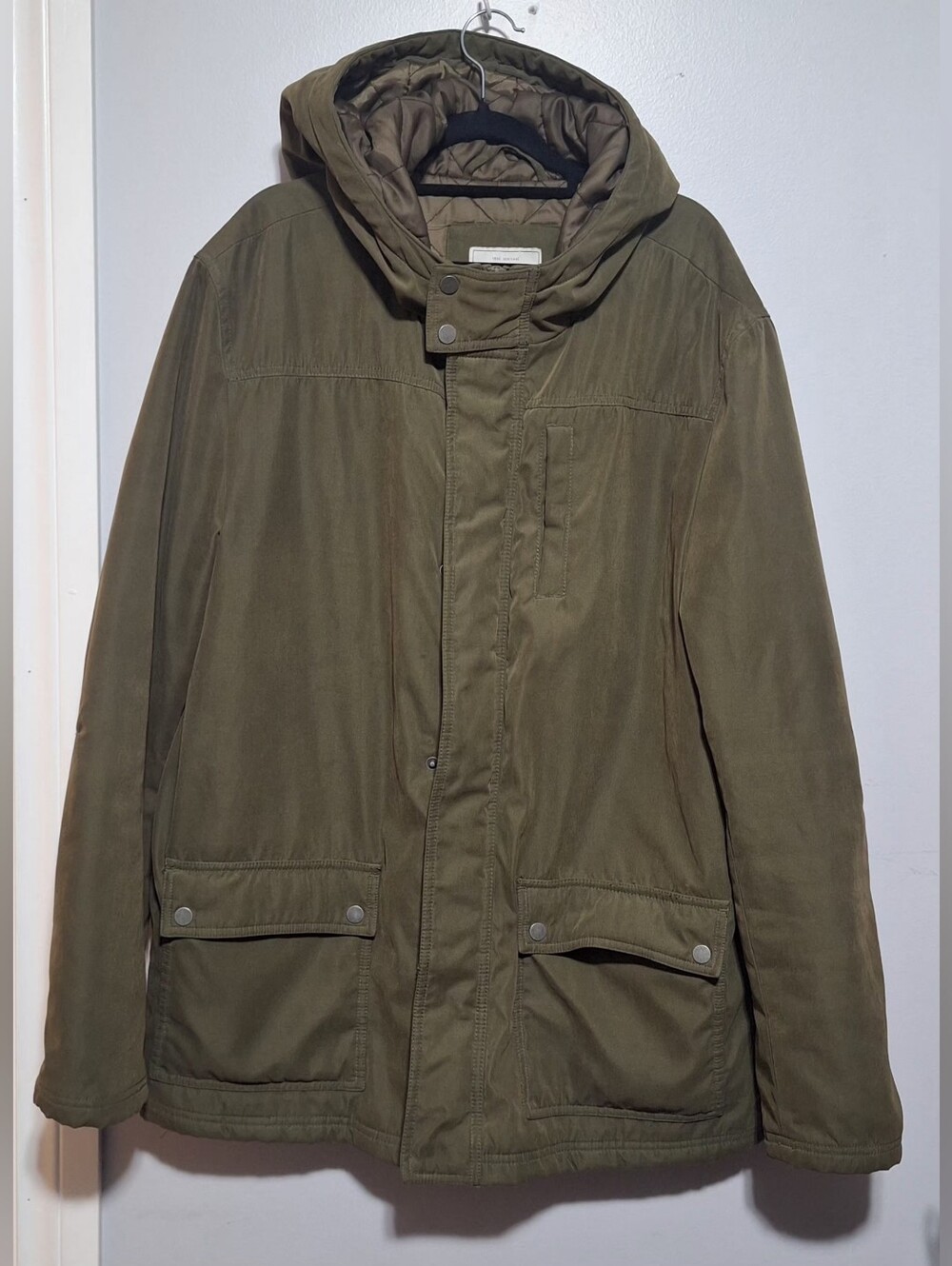 XL ONLY & SONS Olive Green Hooded Jacket